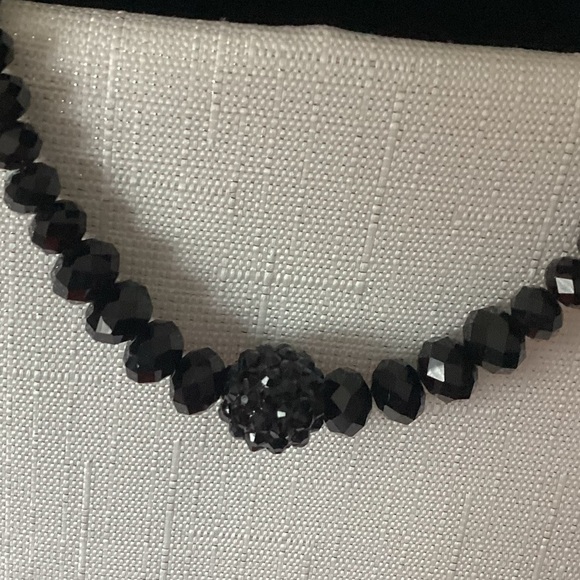 Black Crystal Necklace - Picture 2 of 3